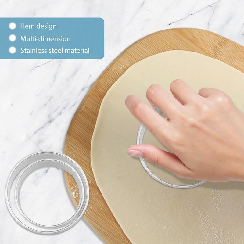Ranjaner 3Pcs Dumpling Maker Press with 3 Dough Cutter and Stuffing Spoon, Pierogi Maker Press Empanadas Press Mold Set DIY Manual Wrapper for Stuffed Pierogi Pastelitos Wonton - Image 3